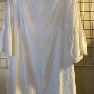 A white lacy dress